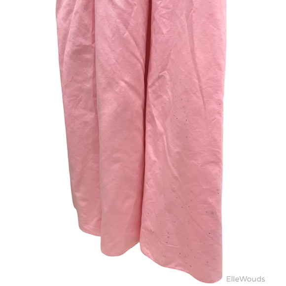 Staud $695 Joy Gown Pink Square Neck Cotton US Size 6 - Picture 10 of 12